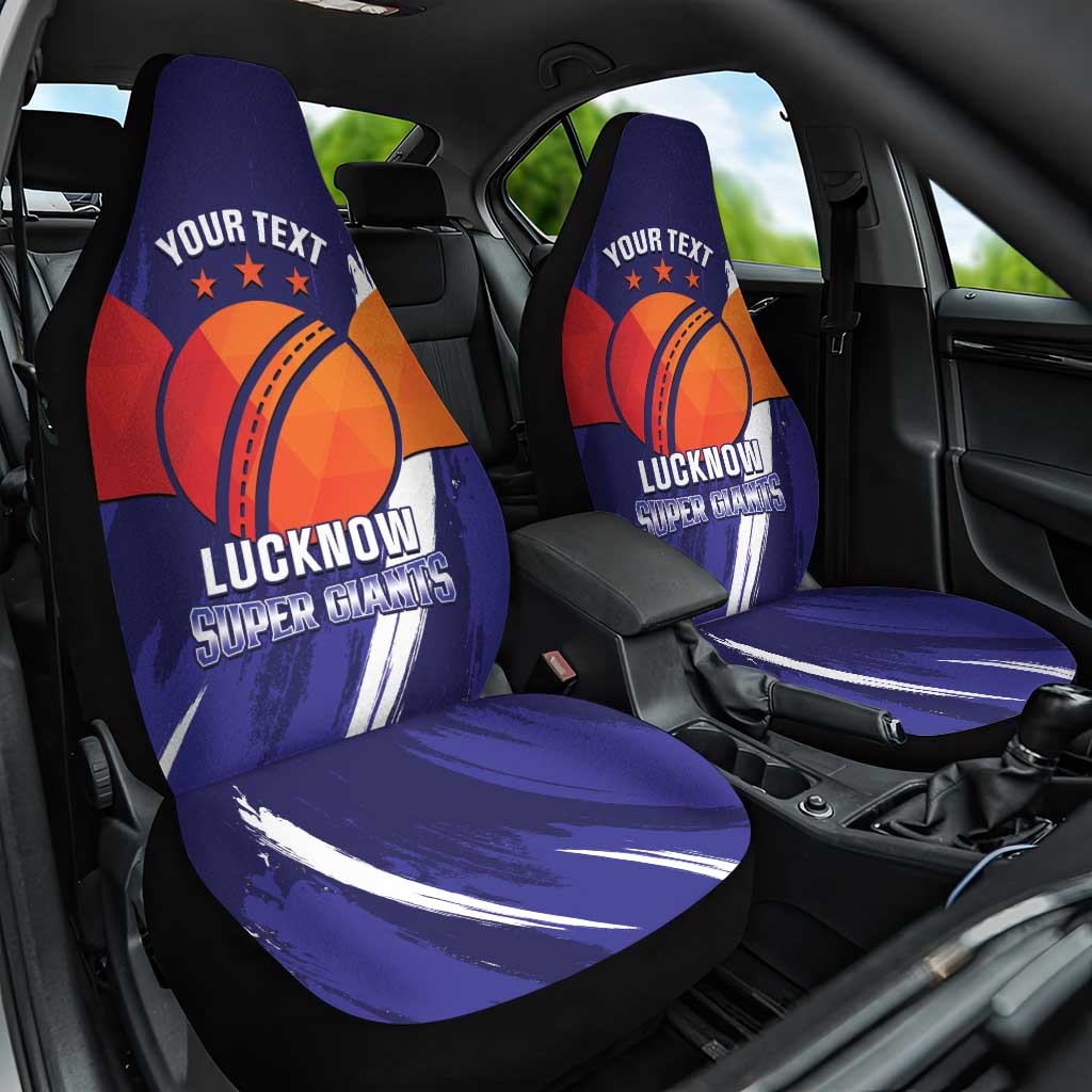 Custom Lucknow India Cricket Car Seat Cover Go Champions