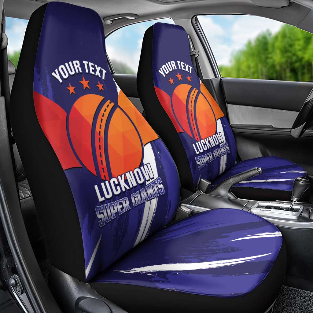 Custom Lucknow India Cricket Car Seat Cover Go Champions