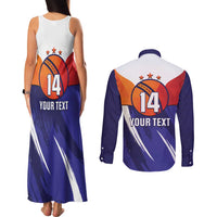 Custom Lucknow India Cricket Couples Matching Tank Maxi Dress and Long Sleeve Button Shirt Go Champions