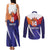 Custom Lucknow India Cricket Couples Matching Tank Maxi Dress and Long Sleeve Button Shirt Go Champions