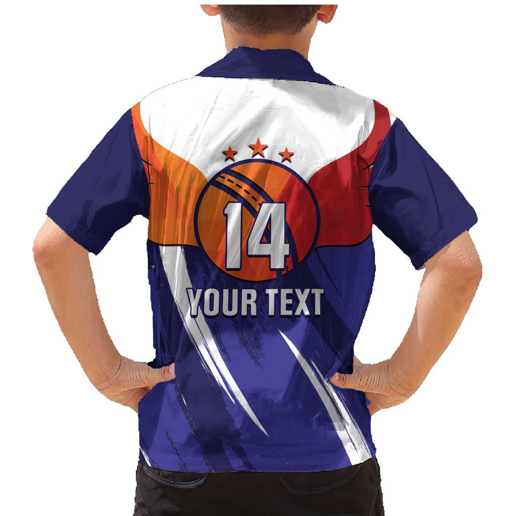 Custom Lucknow India Cricket Family Matching Mermaid Dress and Hawaiian Shirt Go Champions