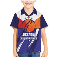 Custom Lucknow India Cricket Family Matching Mermaid Dress and Hawaiian Shirt Go Champions