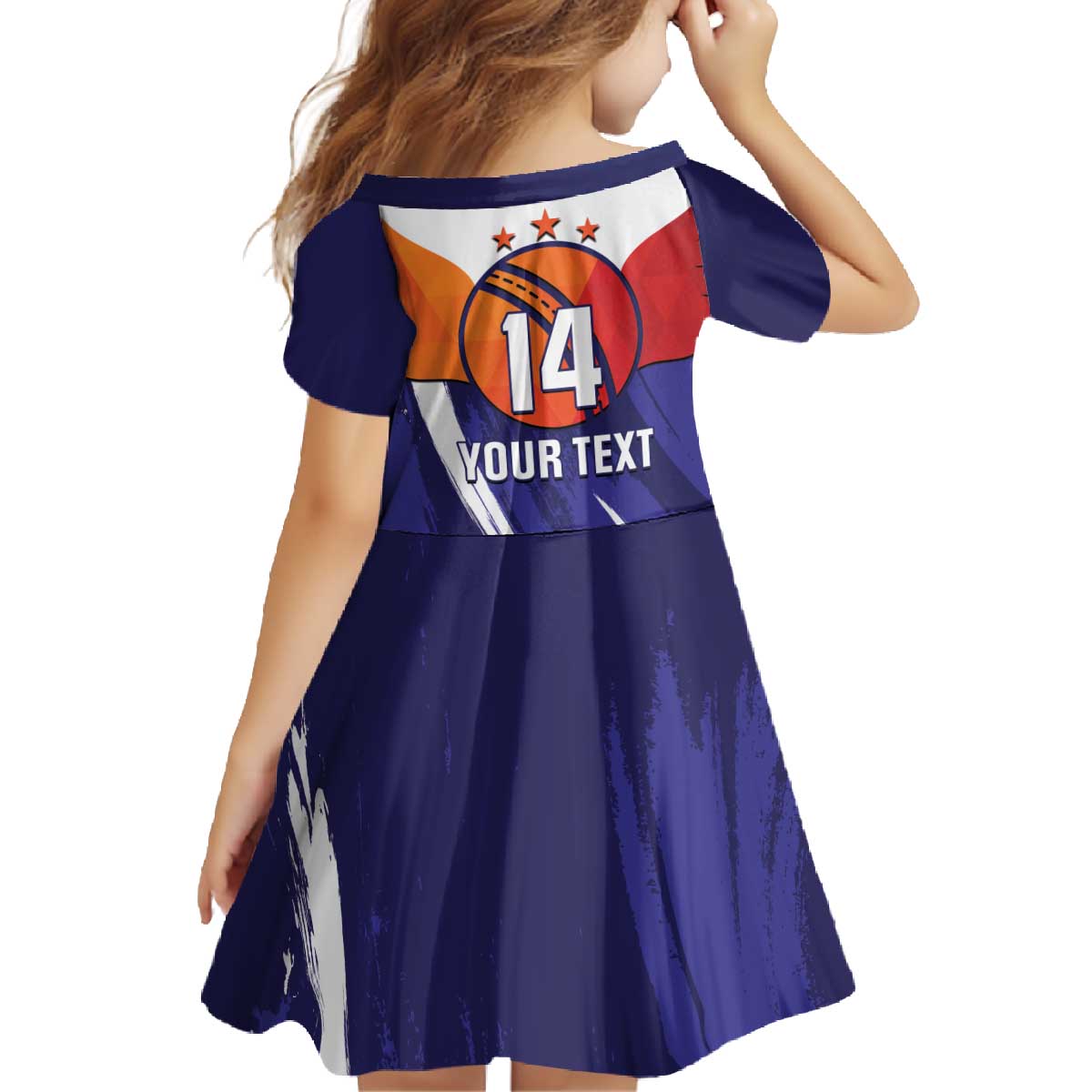 Custom Lucknow India Cricket Family Matching Off The Shoulder Long Sleeve Dress and Hawaiian Shirt Go Champions