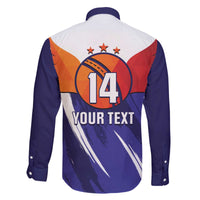 Custom Lucknow India Cricket Family Matching Off The Shoulder Long Sleeve Dress and Hawaiian Shirt Go Champions