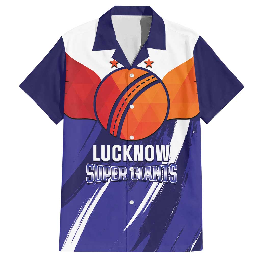 Custom Lucknow India Cricket Family Matching Off Shoulder Short Dress and Hawaiian Shirt Go Champions