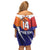Custom Lucknow India Cricket Family Matching Off Shoulder Short Dress and Hawaiian Shirt Go Champions