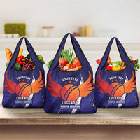 Custom Lucknow India Cricket Grocery Bag Go Champions