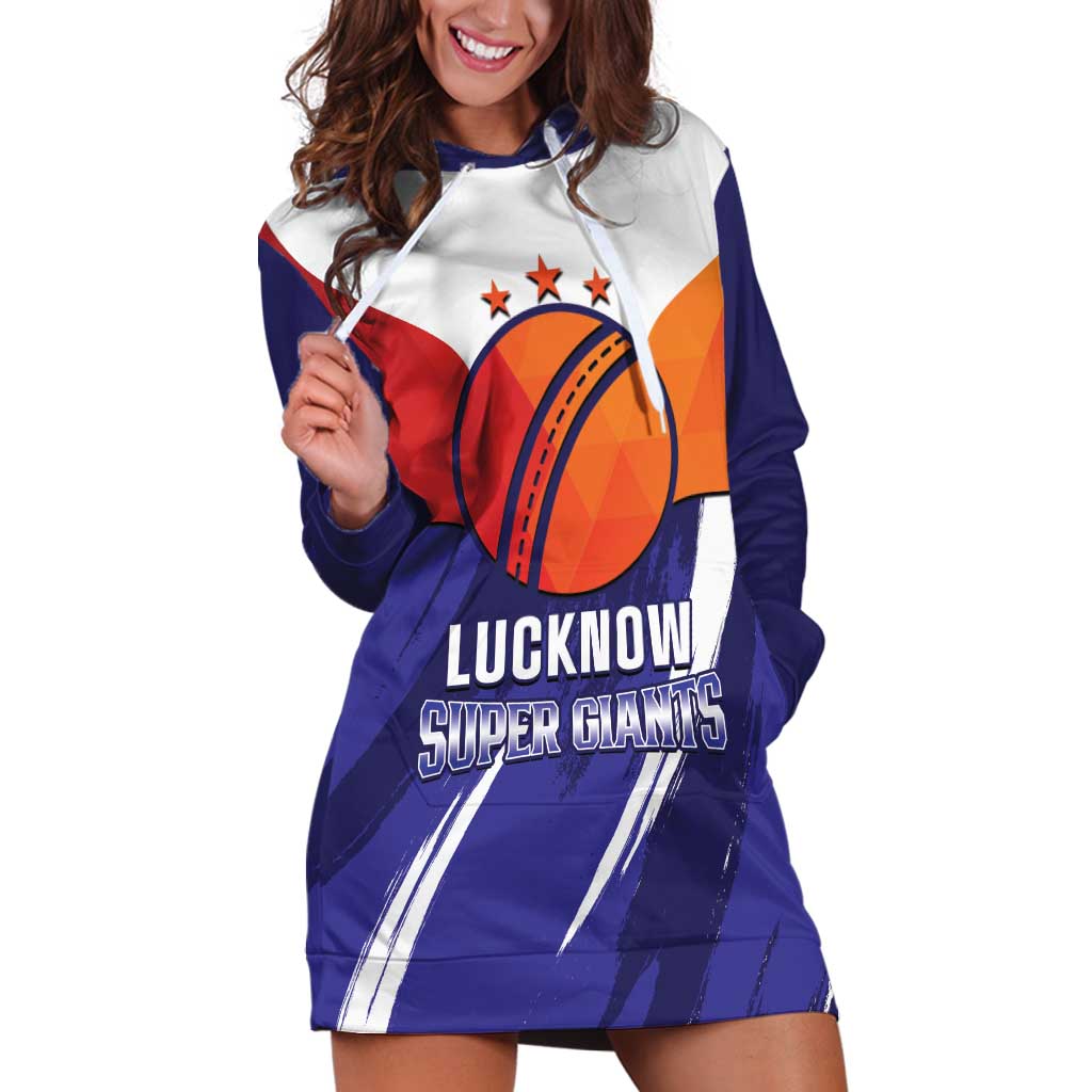 Custom Lucknow India Cricket Hoodie Dress Go Champions
