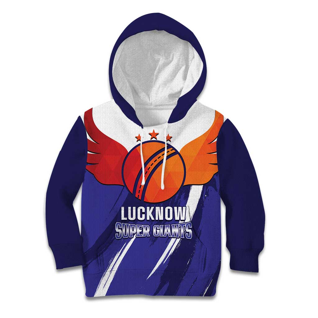 Custom Lucknow India Cricket Kid Hoodie Go Champions