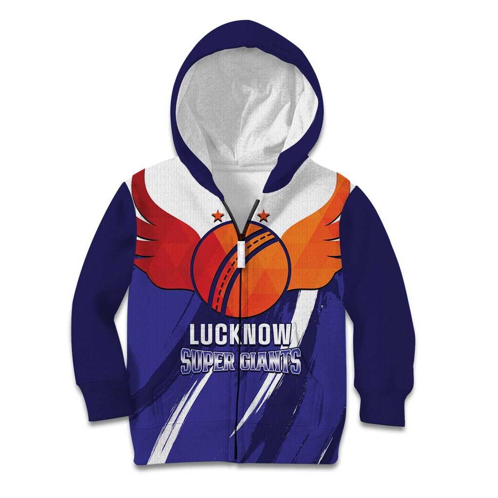 Custom Lucknow India Cricket Kid Hoodie Go Champions