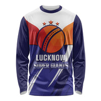 Custom Lucknow India Cricket Long Sleeve Shirt Go Champions