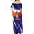 Custom Lucknow India Cricket Off Shoulder Maxi Dress Go Champions