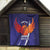 Custom Lucknow India Cricket Quilt Go Champions