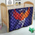 Custom Lucknow India Cricket Quilt Go Champions