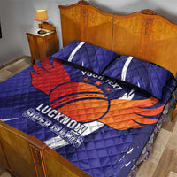 Custom Lucknow India Cricket Quilt Bed Set Go Champions