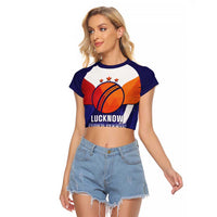 Custom Lucknow India Cricket Raglan Cropped T Shirt Go Champions