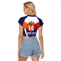 Custom Lucknow India Cricket Raglan Cropped T Shirt Go Champions