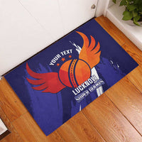 Custom Lucknow India Cricket Rubber Doormat Go Champions
