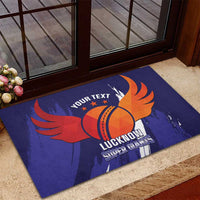 Custom Lucknow India Cricket Rubber Doormat Go Champions