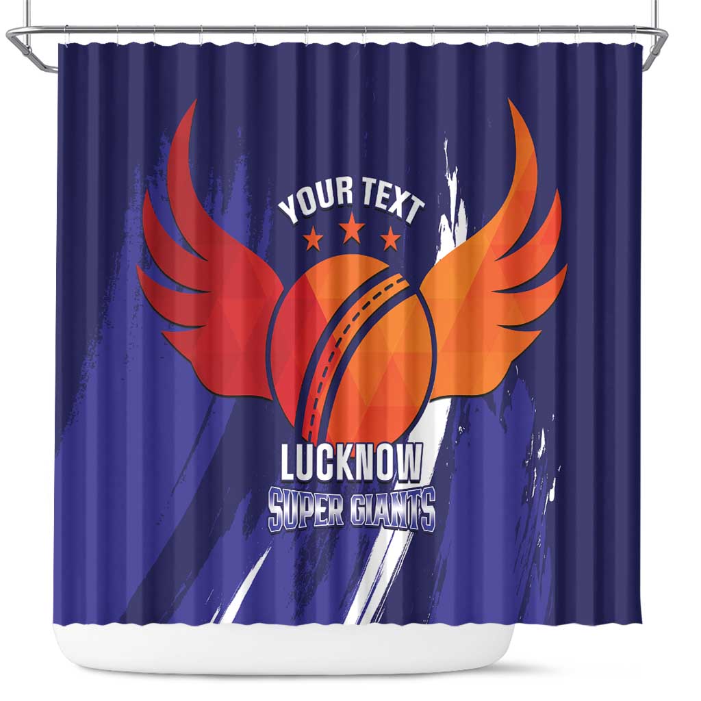 Custom Lucknow India Cricket Shower Curtain Go Champions