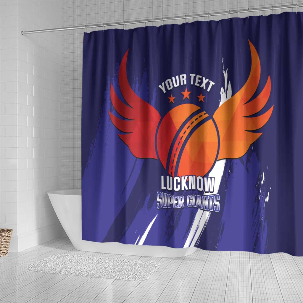 Custom Lucknow India Cricket Shower Curtain Go Champions
