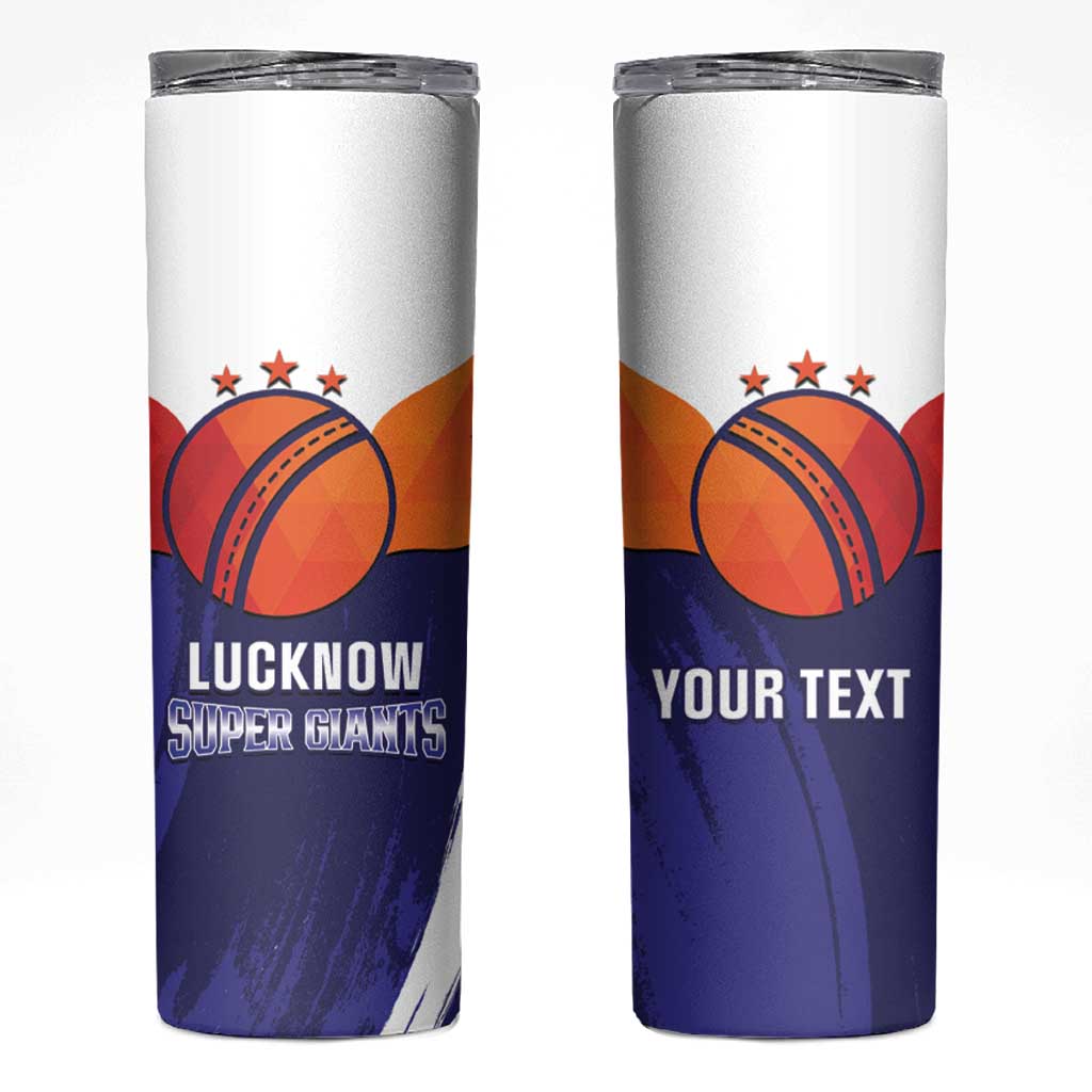 Custom Lucknow India Cricket Skinny Tumbler Go Champions