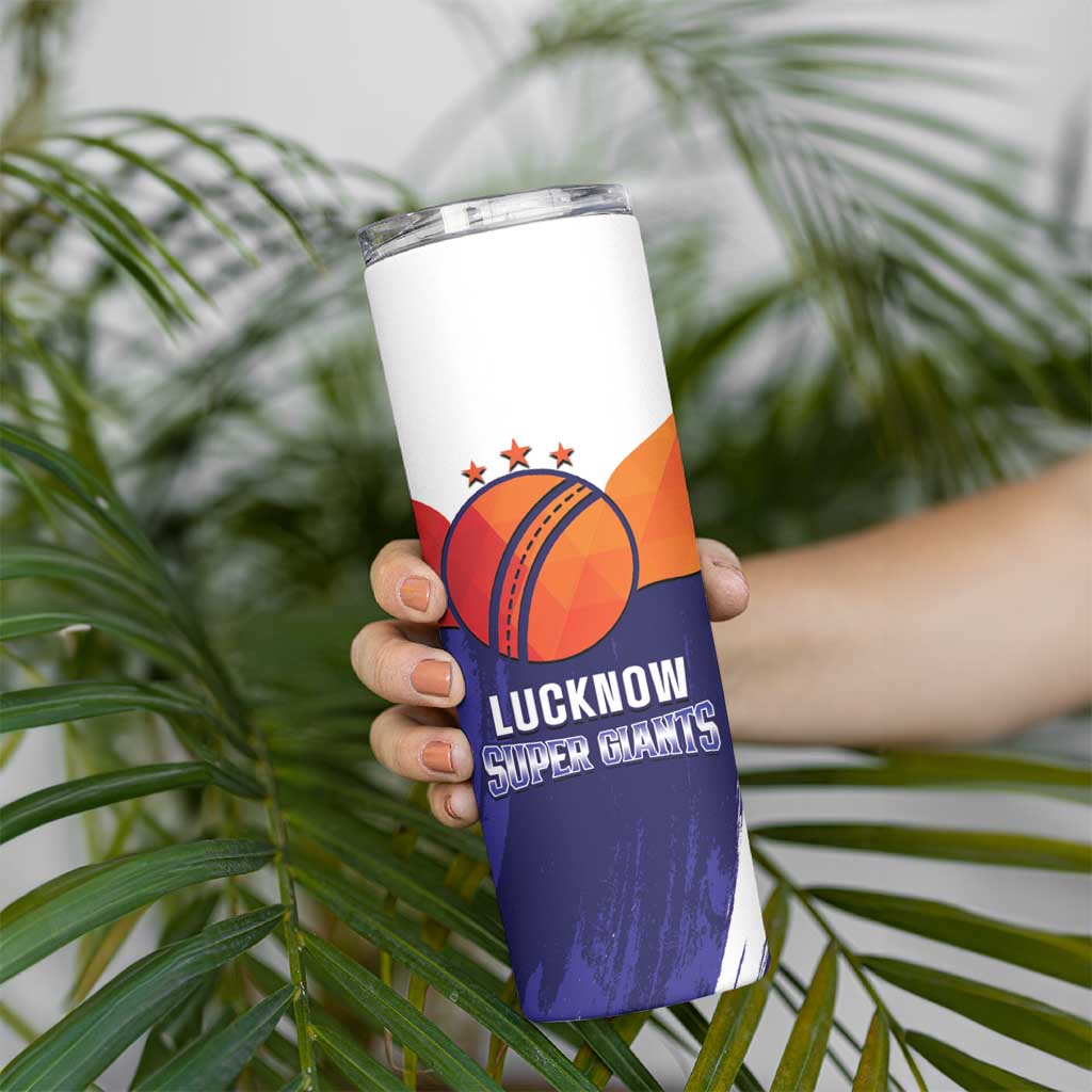 Custom Lucknow India Cricket Skinny Tumbler Go Champions