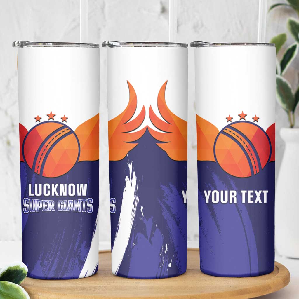Custom Lucknow India Cricket Skinny Tumbler Go Champions