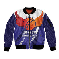 Custom Lucknow India Cricket Sleeve Zip Bomber Jacket Go Champions