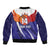 Custom Lucknow India Cricket Sleeve Zip Bomber Jacket Go Champions