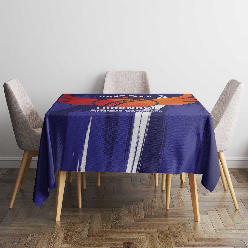 Custom Lucknow India Cricket Tablecloth Go Champions