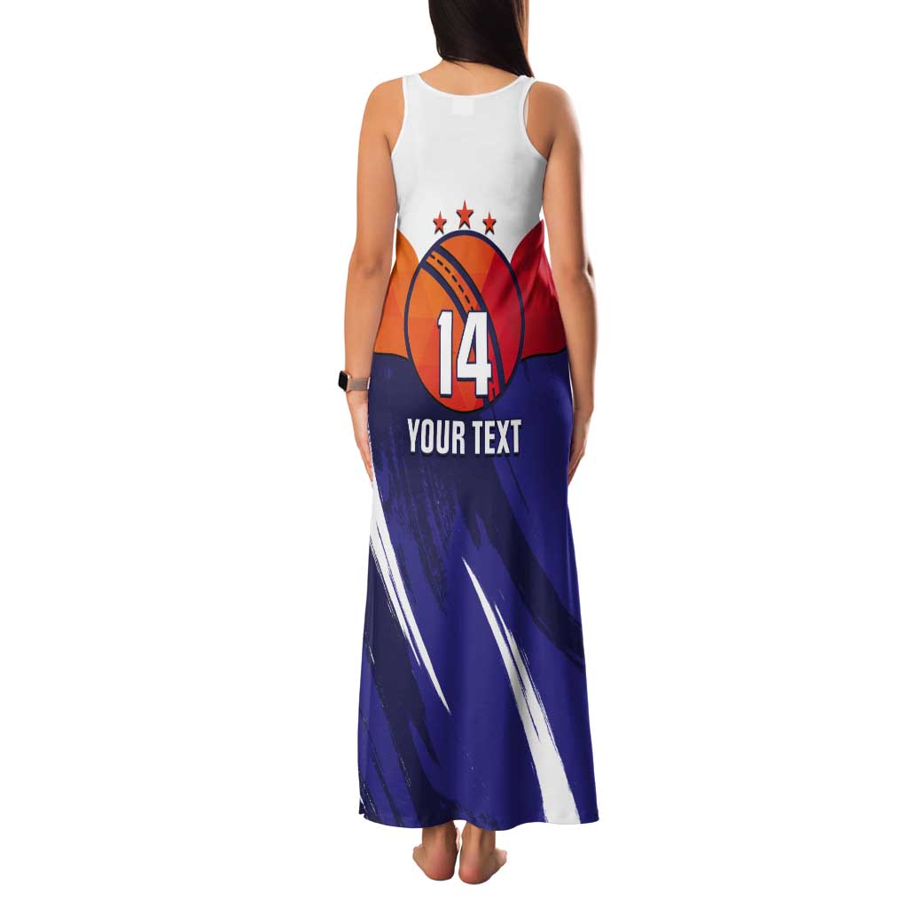 Custom Lucknow India Cricket Tank Maxi Dress Go Champions