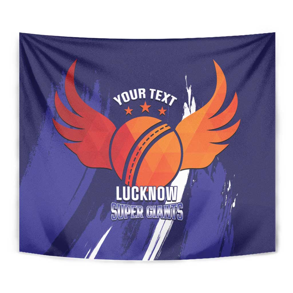 Custom Lucknow India Cricket Tapestry Go Champions