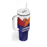 Custom Lucknow India Cricket Tumbler With Handle Go Champions