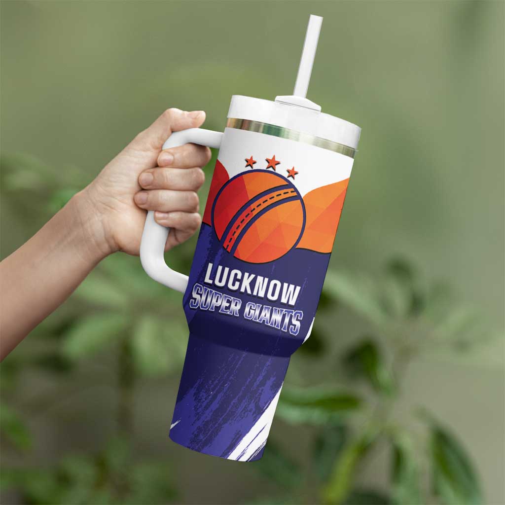 Custom Lucknow India Cricket Tumbler With Handle Go Champions
