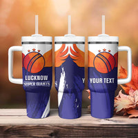 Custom Lucknow India Cricket Tumbler With Handle Go Champions