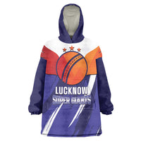 Custom Lucknow India Cricket Wearable Blanket Hoodie Go Champions