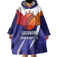 Custom Lucknow India Cricket Wearable Blanket Hoodie Go Champions
