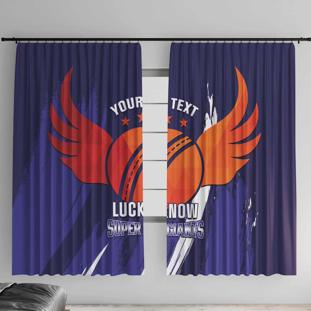 Custom Lucknow India Cricket Window Curtain Go Champions