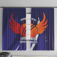 Custom Lucknow India Cricket Window Curtain Go Champions