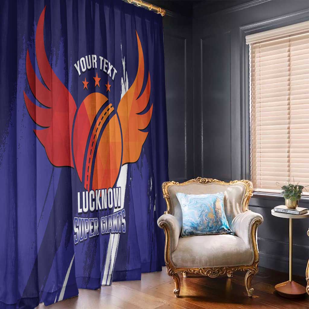 Custom Lucknow India Cricket Window Curtain Go Champions