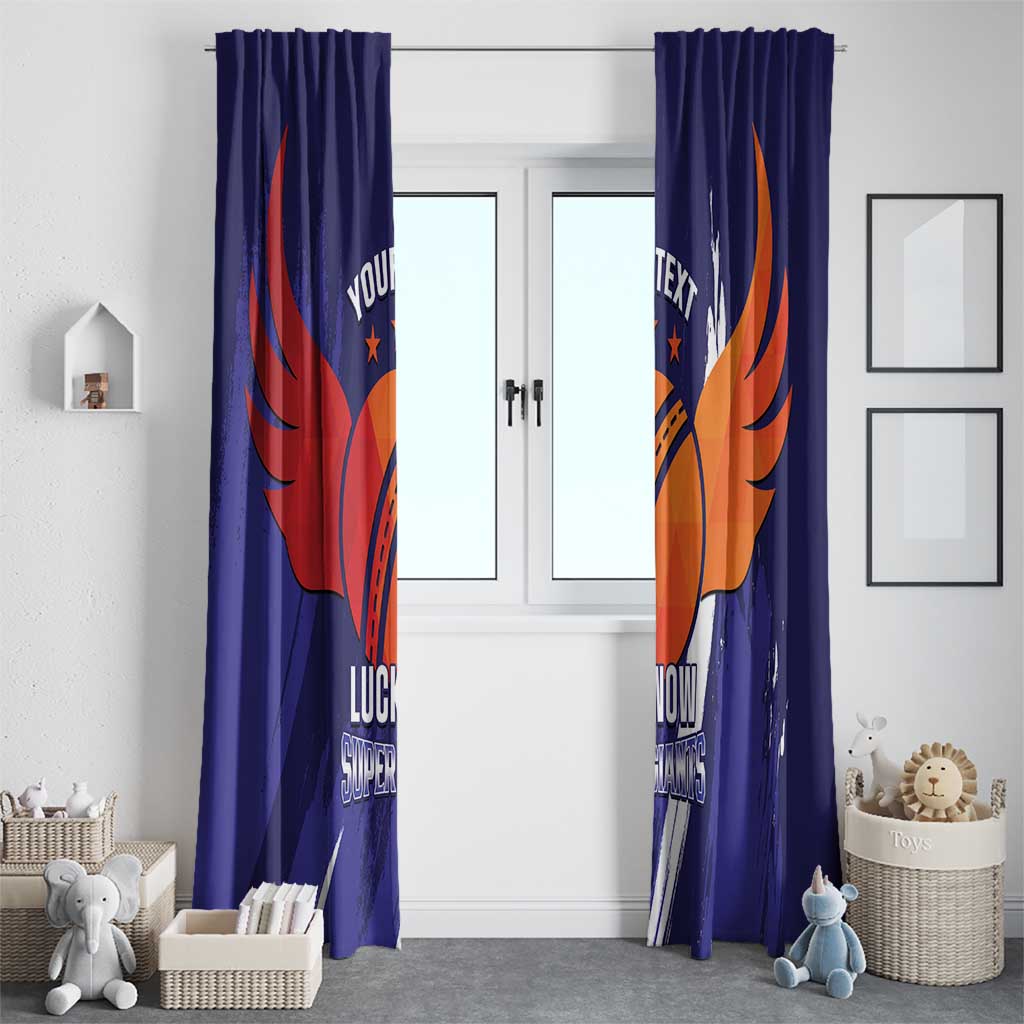Custom Lucknow India Cricket Window Curtain Go Champions