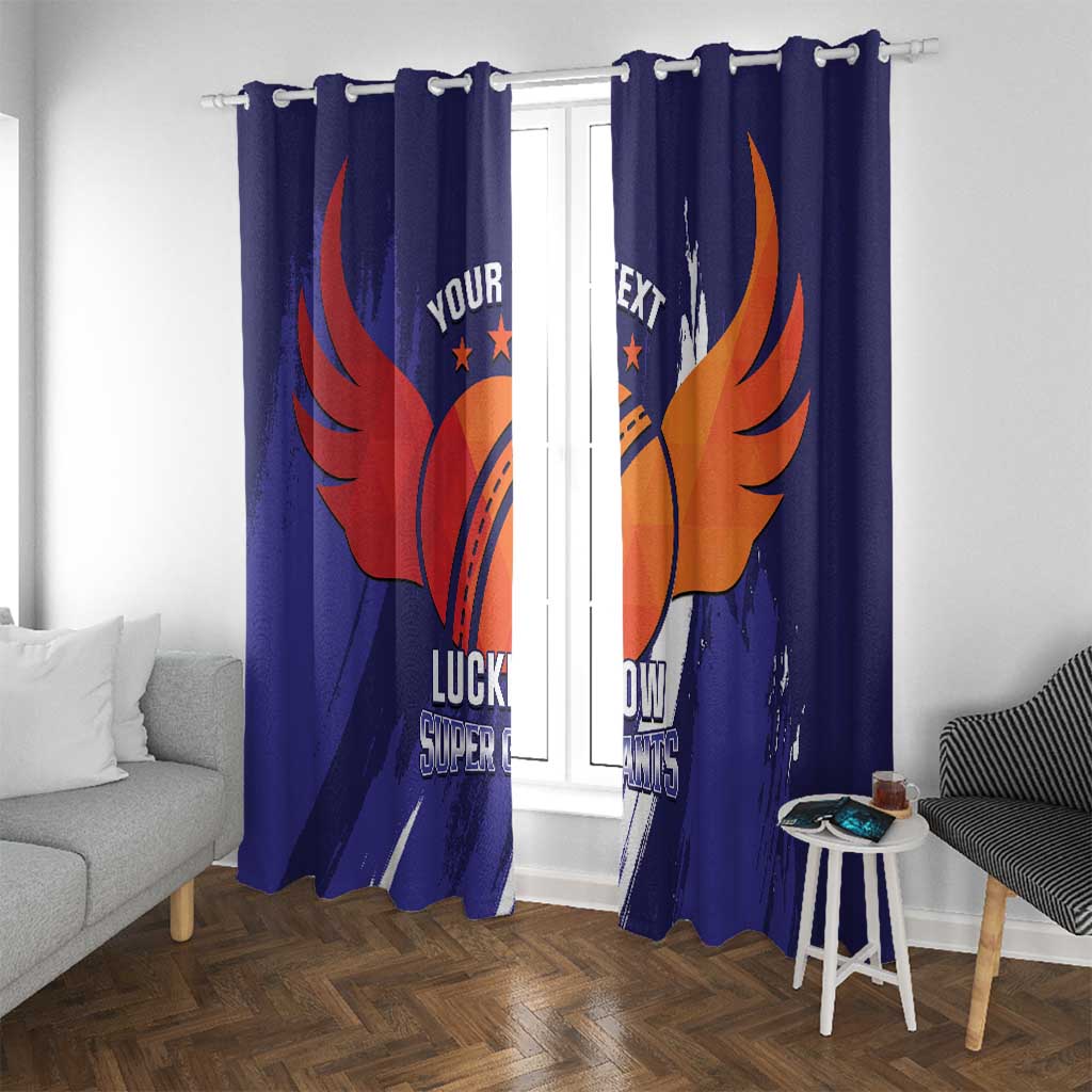Custom Lucknow India Cricket Window Curtain Go Champions