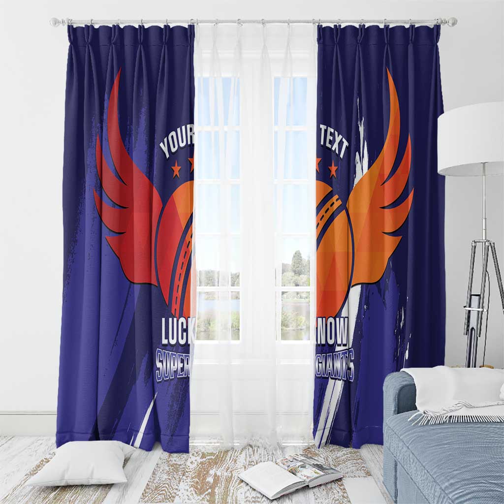 Custom Lucknow India Cricket Window Curtain Go Champions