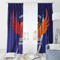 Custom Lucknow India Cricket Window Curtain Go Champions