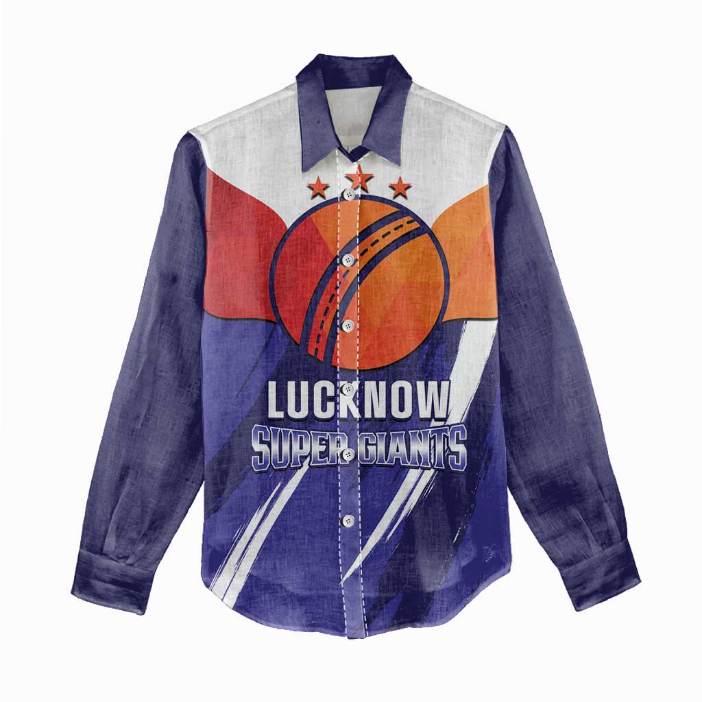 Custom Lucknow India Cricket Women Casual Shirt Go Champions