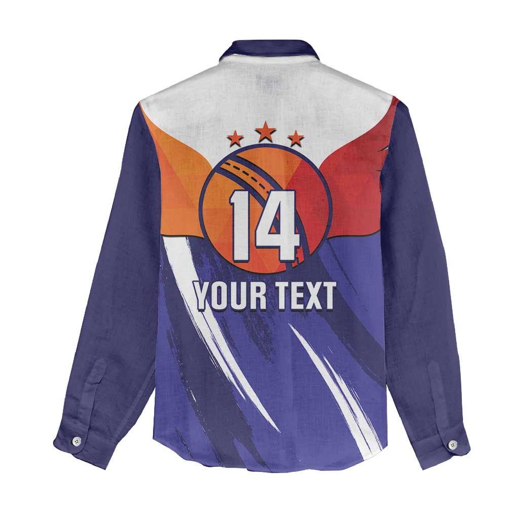 Custom Lucknow India Cricket Women Casual Shirt Go Champions