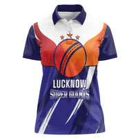 Custom Lucknow India Cricket Women Polo Shirt Go Champions