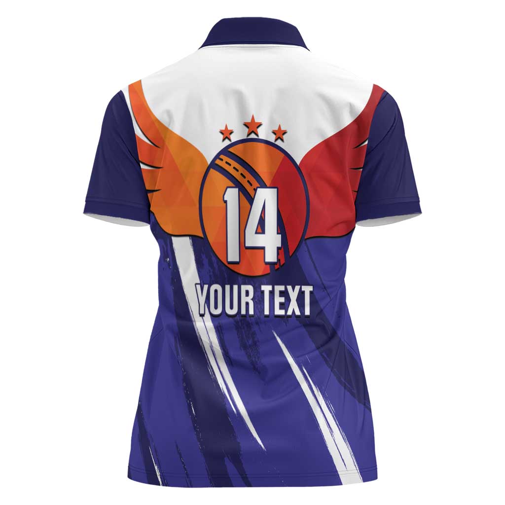 Custom Lucknow India Cricket Women Polo Shirt Go Champions