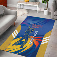 Custom Mumbai India Cricket Area Rug Go Champions